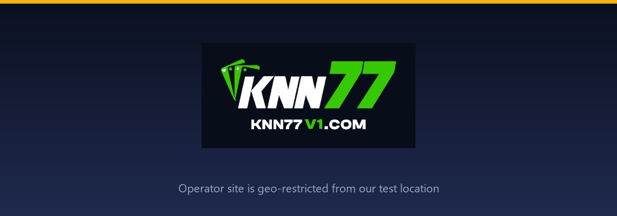 KNN77 online casino homepage screenshot